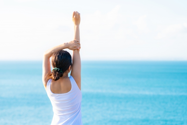 女性　健康　海
