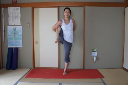 エーカパーダ・マーラーサナ　片脚の花輪のポーズ　ヨガ　アーサナ